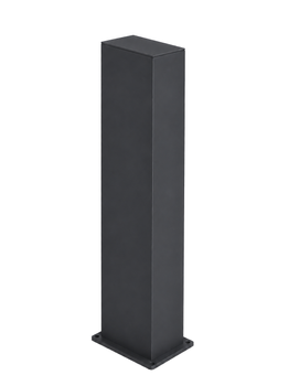 Słupek aluminiowy 200x100x4 R0,5 z podstawą montażową