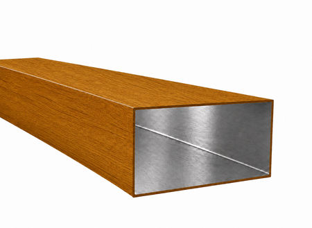 Profil aluminiowy 200x100x2,5 R0,5 - Imitacja drewna