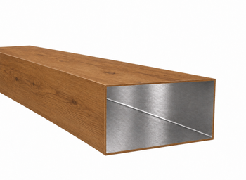 Profil aluminiowy 200x100x2,5 R0,5 - Imitacja drewna