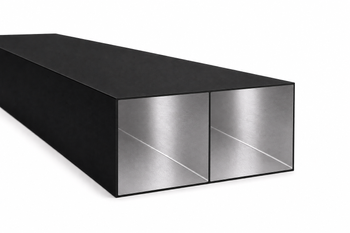 Profil aluminiowy 250x100x2,5 R0,5 z przegrodą - RAL