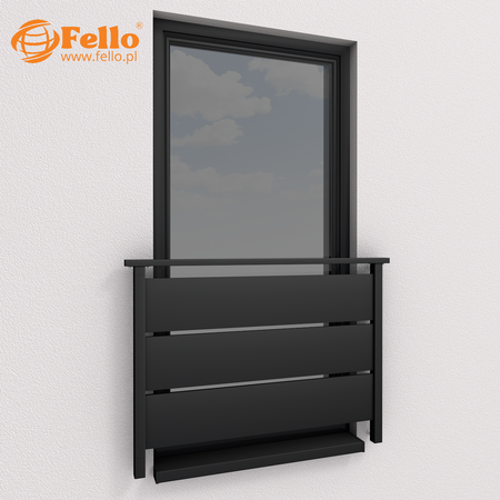 Balustrada francuska Solid MAX RAL – malowana w całości