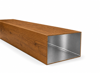 Profil aluminiowy 150x100x3 R0,5 - Imitacja drewna