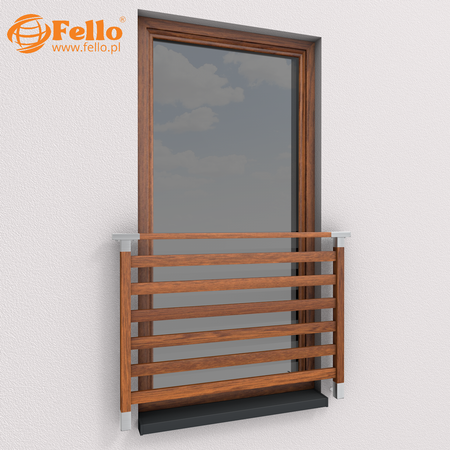 Balustrada francuska Fusion Imitacja drewna