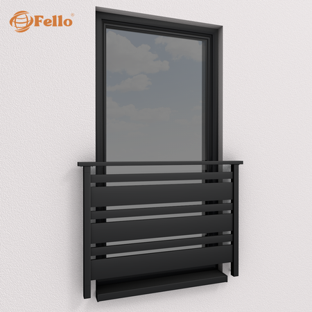 Balustrada francuska SIMPLE Mix RAL – malowana w całości