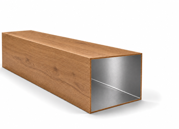 Profil aluminiowy 150x150x3 R0,5 - Imitacja drewna