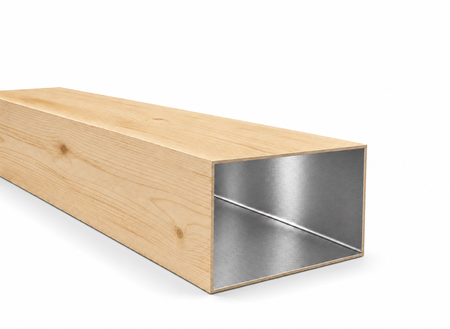 Profil aluminiowy 150x100x3 R0,5 - Imitacja drewna