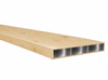Profil aluminiowy 300x20x2 R0,5 z przegrodą - Imitacja drewna
