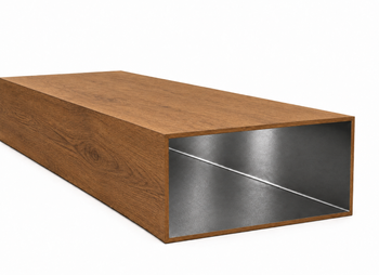 Profil aluminiowy 250x100x4 R0,5 - Imitacja drewna