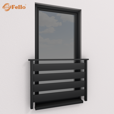 Balustrada francuska SIMPLE RAL – malowana w całości