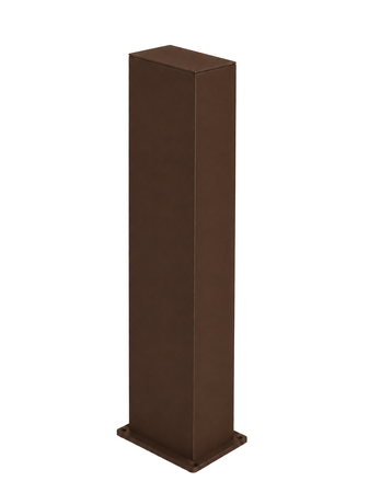Słupek aluminiowy 200x100x4 R0,5 z podstawą montażową