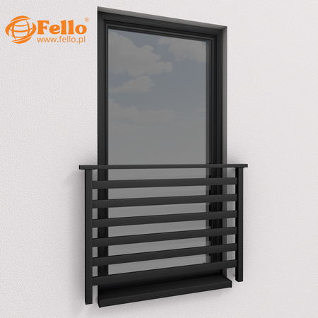 Balustrada francuska Fusion RAL – malowana w całości