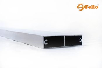 Profil aluminiowy 80x20x1,5 R0,5 z przegrodą - Surowy