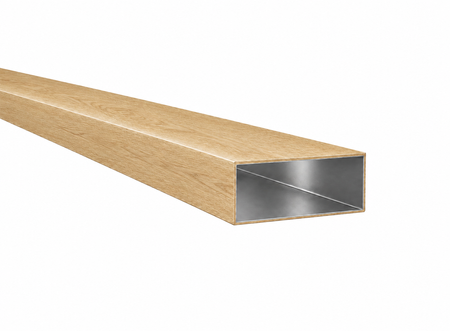 Profil aluminiowy 100x50x4 R0,5 - Imitacja drewna