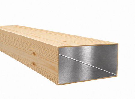 Profil aluminiowy 200x100x2,5 R0,5 - Imitacja drewna