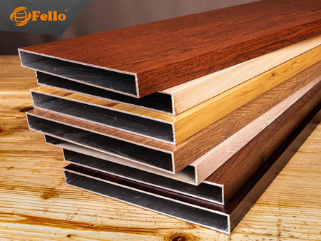 Profil aluminiowy 120x20x2 R0,5 - Imitacja drewna