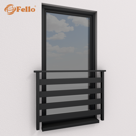 Balustrada francuska Classic 4 RAL – malowana w całości