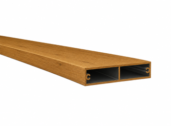 Profil aluminiowy 80x20x1,5 R0,5 z przegrodą - Imitacja drewna