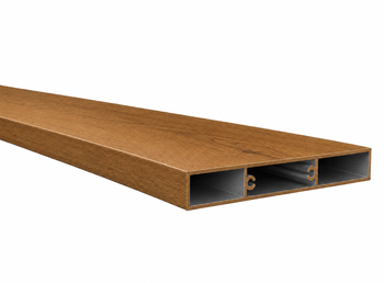 Profil aluminiowy 200x20x1,8 R0,5 z przegrodą - Imitacja drewna
