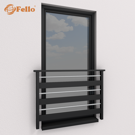 Balustrada francuska Diverse RAL – malowana w całości