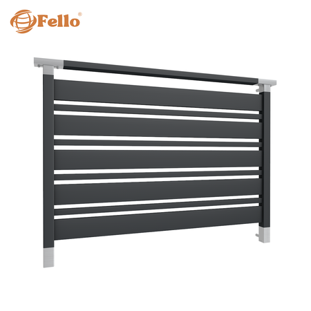 Balustrada francuska Classic MIX RAL – wstawki ze stali nierdzewnej