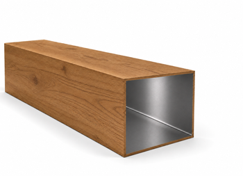 Profil aluminiowy 150x150x5 R0,5 - Imitacja drewna