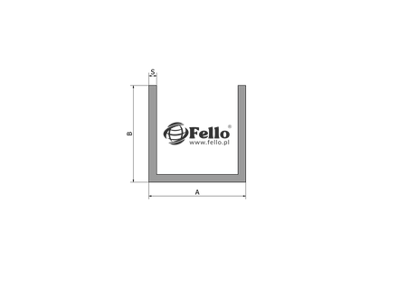 Ceownik aluminiowy 50x50x4 R0,5 - Surowy