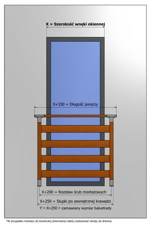 Balustrada francuska AluBasic RAL 7016 MAT – ekspresowa wysyłka