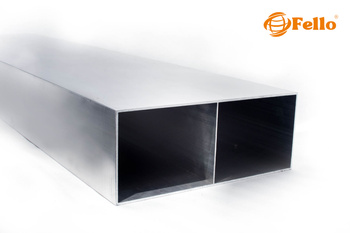 Profil aluminiowy 250x100x2,5 R0,5 z przegrodą - Imitacja drewna