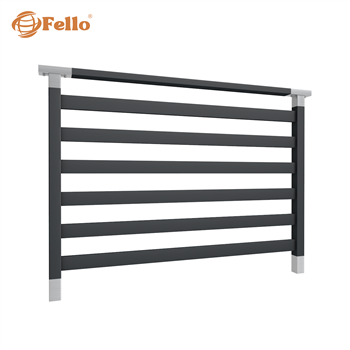 Balustrada francuska Fusion RAL – wstawki ze stali nierdzewnej