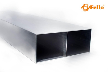 Profil aluminiowy 250x100x2,5 R0,5 z przegrodą - RAL