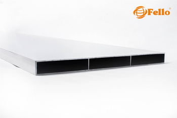 Profil aluminiowy 250x20x2 R0,5 z przegrodą - Surowy